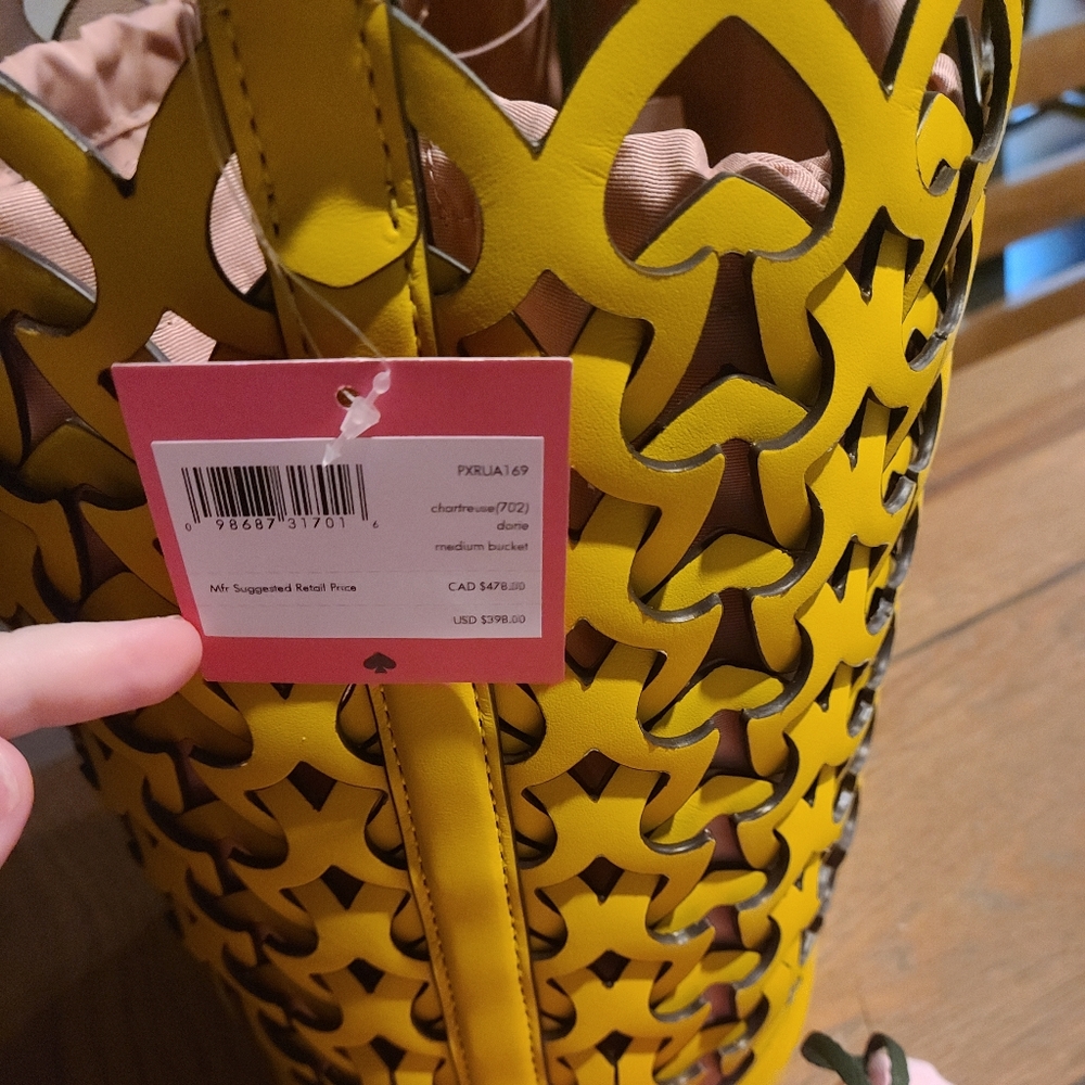 NWT Kate Spade Yellow Basket Purse